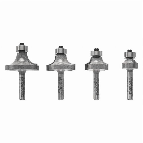 Vermont American Router Bit Set,4 Pc,Carbide Tipped 23013