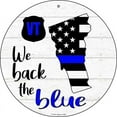thumbnail image 1 of Vermont Back The Blue Round Circular Metal Sign Home Garage Wall Decor Size: 12 x 12 inch, 1 of 5