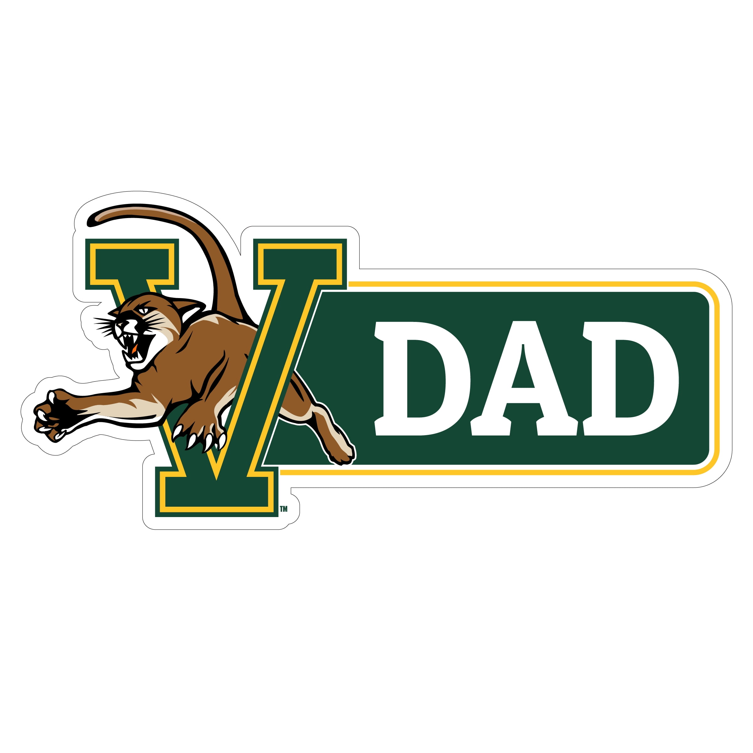 Vermont Catamounts Proud Dad Die Cut Decal Officially Licensed ...