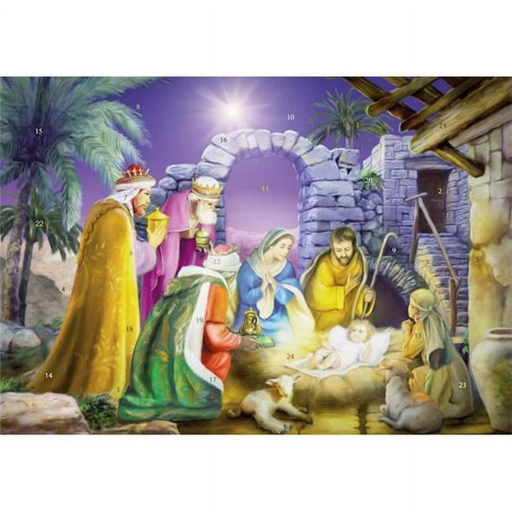 Large Advent Calendar-Joyous Nativity (11 x 14)