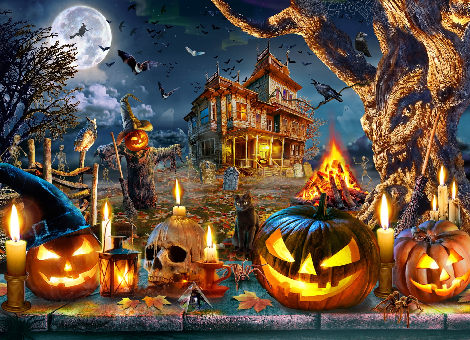 Vermont Christmas Company 1000-Piece Haunting Halloween Jigsaw