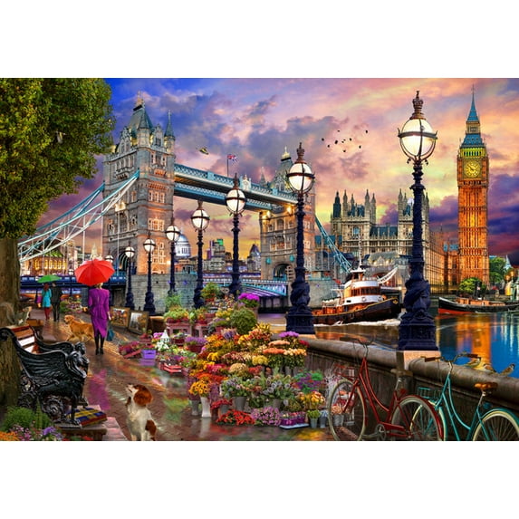 Vermont Christmas Company 1000-Piece London Stroll Jigsaw Puzzle