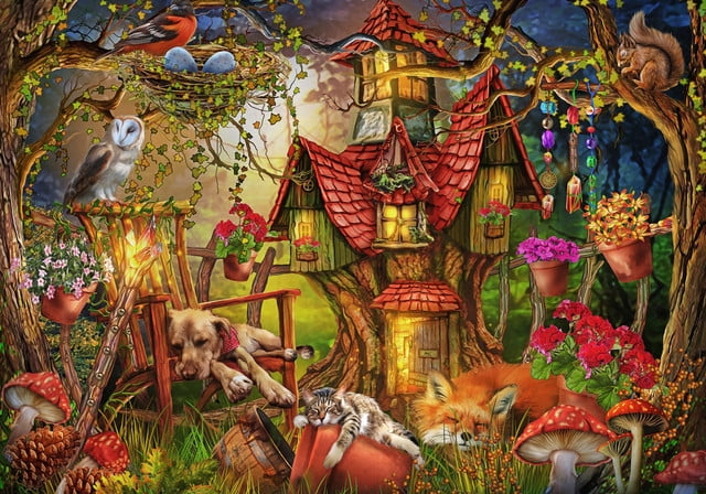 Vermont Christmas Company 1000-Piece Woodland Snooze Jigsaw Puzzle