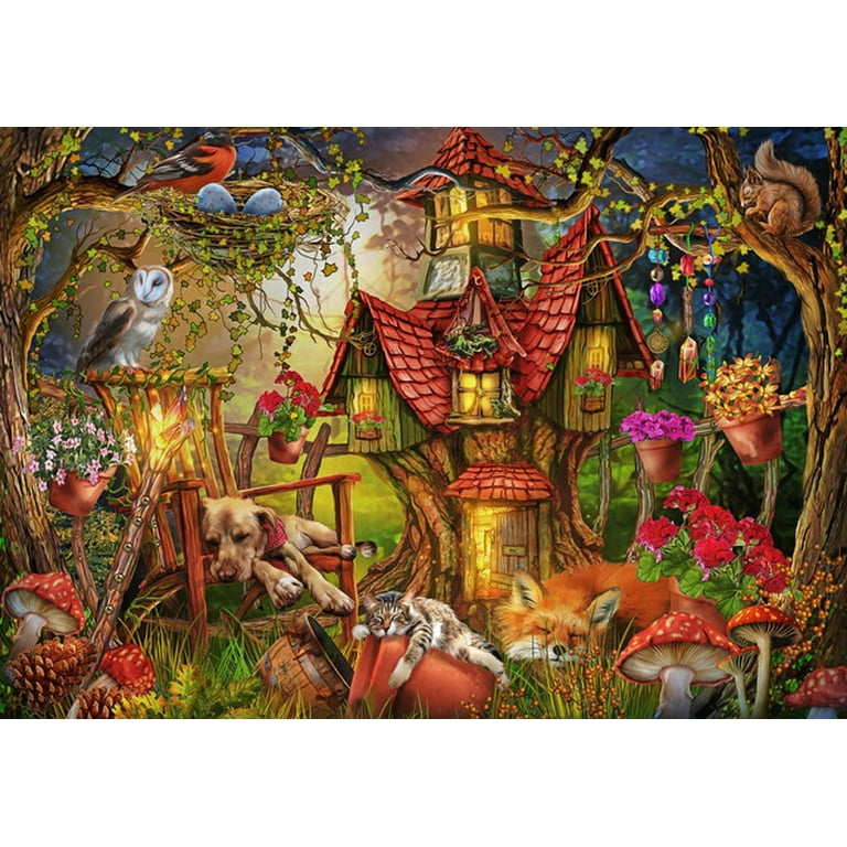 Vermont Christmas Company 1000-Piece Woodland Snooze Jigsaw Puzzle