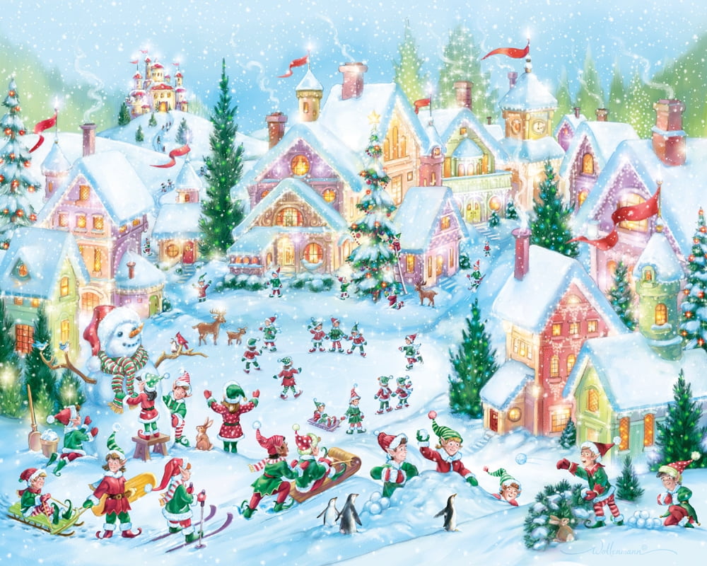 Vermont Christmas Company Elf Village - 1000 Piece Jigsaw Puzzle