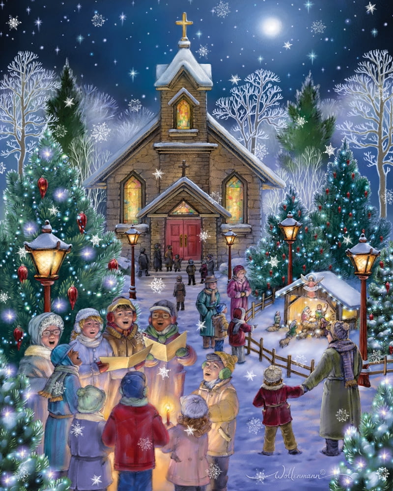 Vermont Christmas Company 'In The Manger' Jigsaw Puzzle - 1000 Pieces, 26.625" X 19.25" When Completed