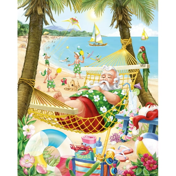 Vermont Christmas Company Santa's Vacation - 1000 Piece Jigsaw Puzzle