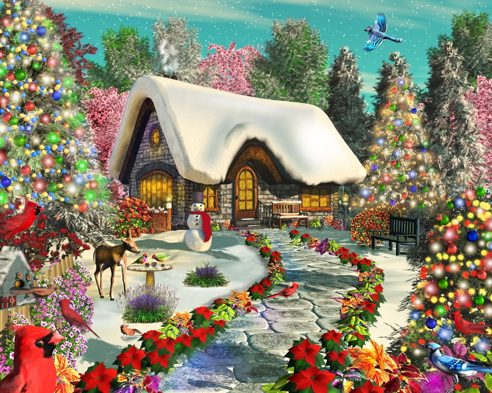Vermont Christmas Company Snowy Delight - 1000 Piece Jigsaw Puzzle ...