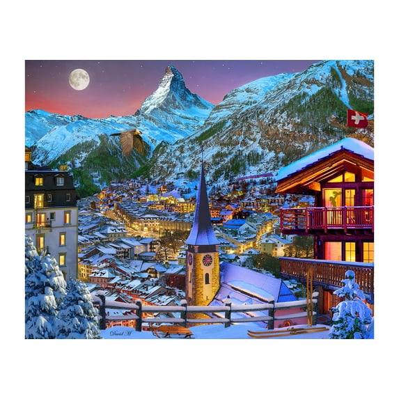 Vermont Christmas Company The Majestic Matterhorn Jigsaw Puzzle 1000 Piece
