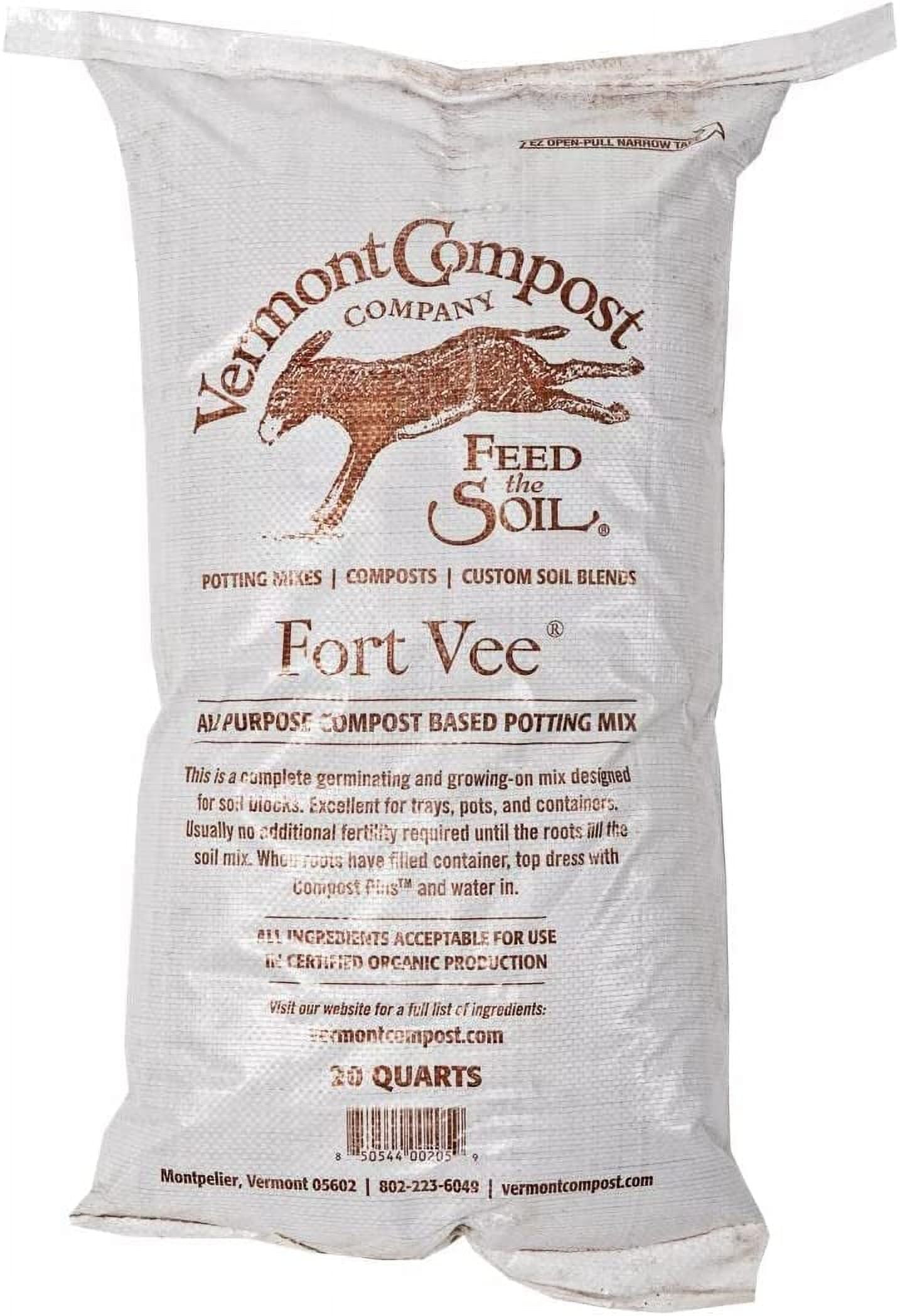 Vermont Compost Company Fort Vee Organic Potting Mix | High-Nutrient ...