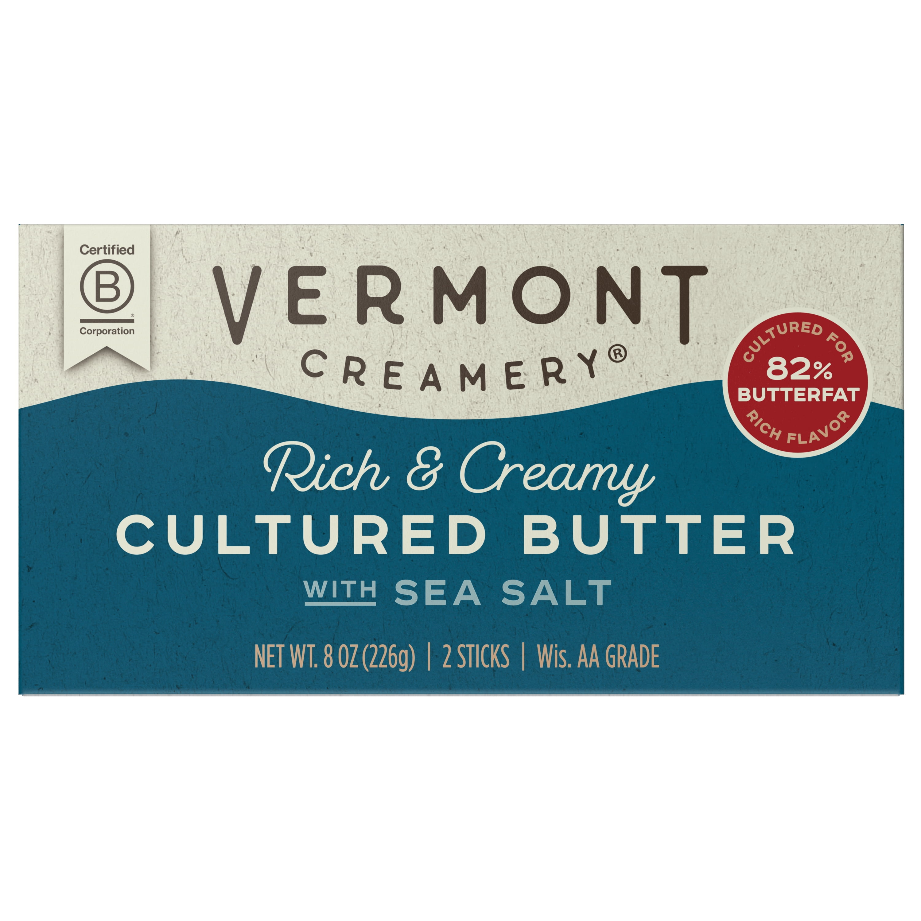 Vermont Creamery® Cultured Butter Sea Salt, 8 oz