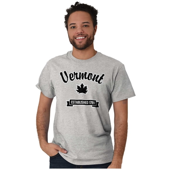 Vermont Cute Cursive Souvenir VT Men's Graphic T Shirt Tees Brisco Brands S