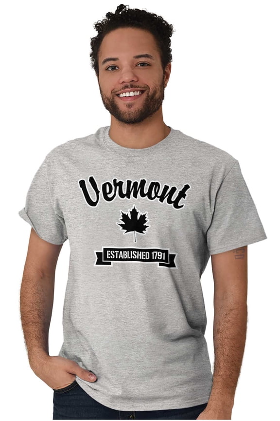 Vermont Cute Cursive Souvenir VT Plus Size Crewneck Graphic Tee Shirt Brisco Brands 3X