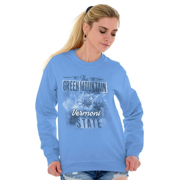 Vermont Cute State Flower Souvenir Women Crewneck Sweatshirt Brisco Brands S