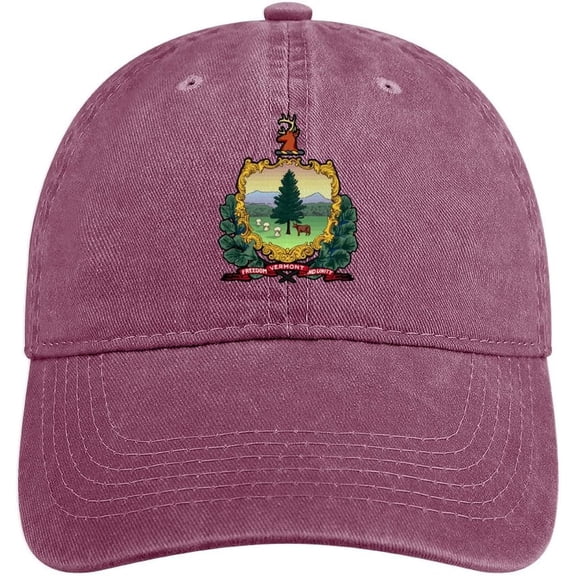 Vermont Flag Unisex Denim Hat Casual Baseball Cap Dad Hat Trucker Caps with Adjustable
