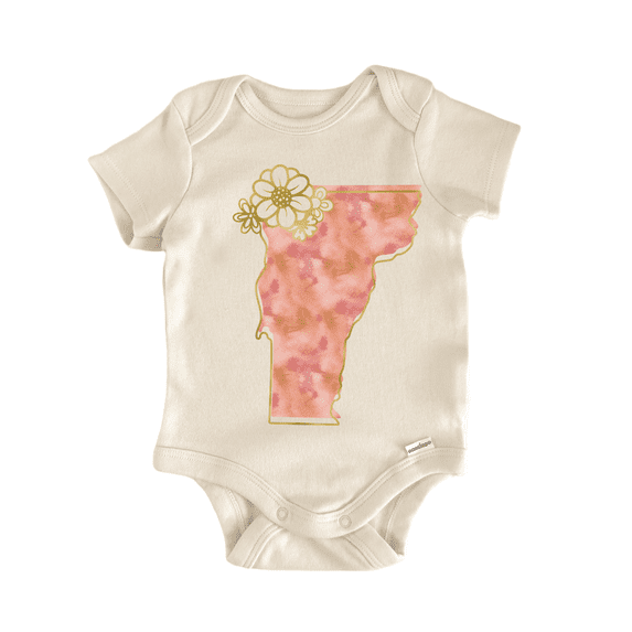 Vermont Floral Watercolor - Baby Bodysuit