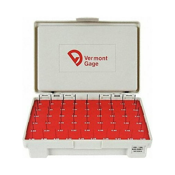 Vermont Gage Black Ox-Coated Pin Gauge Set, Metric 902200100