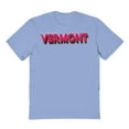 thumbnail image 1 of Vermont Graphic Light Blue Men's Cotton T-Shirt, 1 of 1