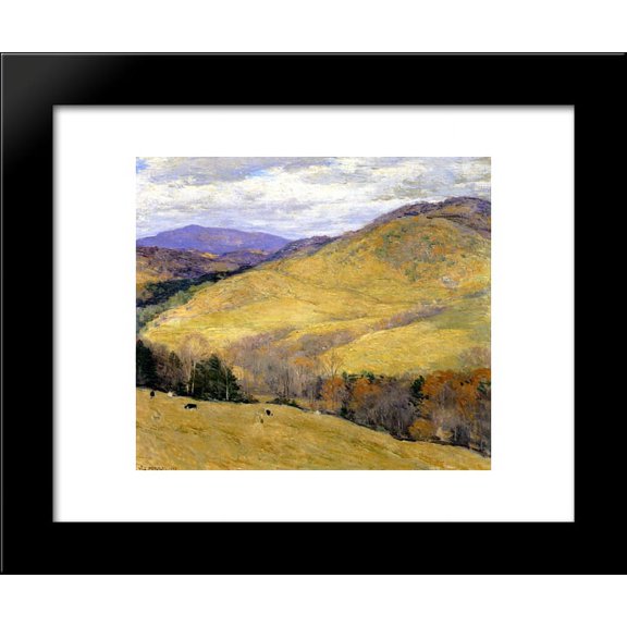 Vermont Hills, November 20x24 Framed Art Print by Metcalf, Willard