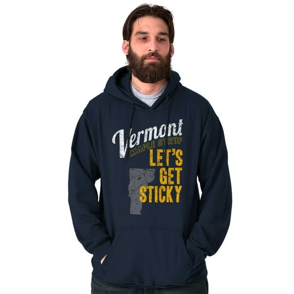 Vermont Maple Syrup Lets Get Sticky Hoodie Sweatshirt Women Men Brisco Brands L