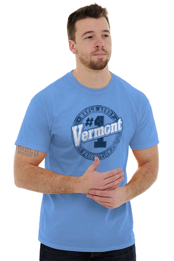 Vermont Maple Syrup is Number One Men's Graphic T Shirt Tees Brisco Brands L