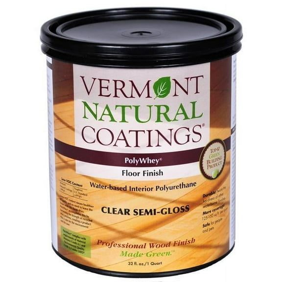 Vermont Natural Coatings 1 qt. PolyWhey Semi-Gloss Clear Water Based Floor Finish,