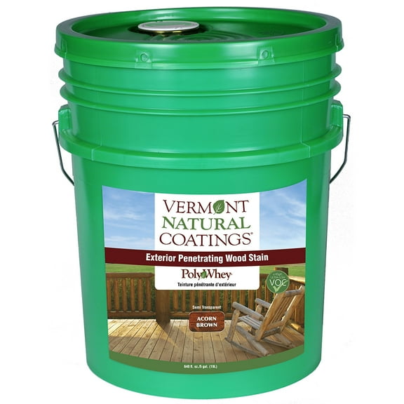 Vermont Natural Coatings PolyWhey Exterior Penetrating Stain Acorn Brown 5gal
