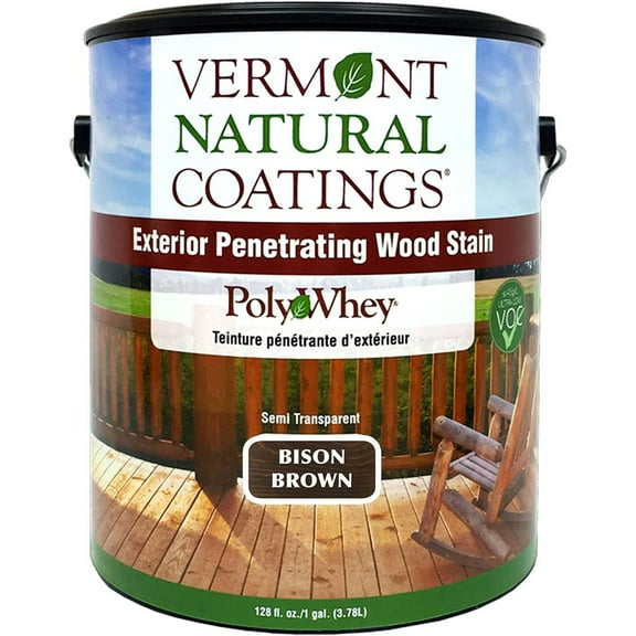 Vermont Natural Coatings PolyWhey Exterior Penetrating Stain Bison Brown gal