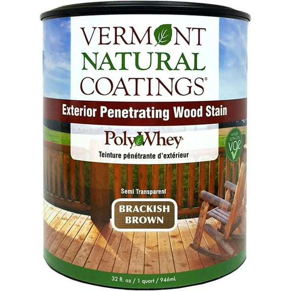 Vermont Natural Coatings PolyWhey Exterior Penetrating Stain Brackish Brown qt
