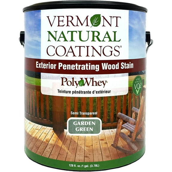 Vermont Natural Coatings PolyWhey Exterior Penetrating Stain Garden Green gal