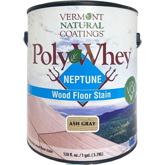 Vermont Natural Coatings PolyWhey Neptune Wood Floor Stain Ash Gray- 1 Gallon