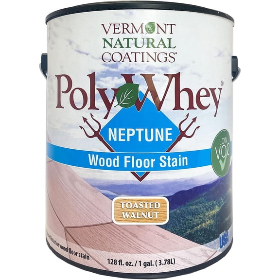 Vermont Natural Coatings PolyWhey Neptune Wood Floor Stain Toasted Walnut- 1 Gallon