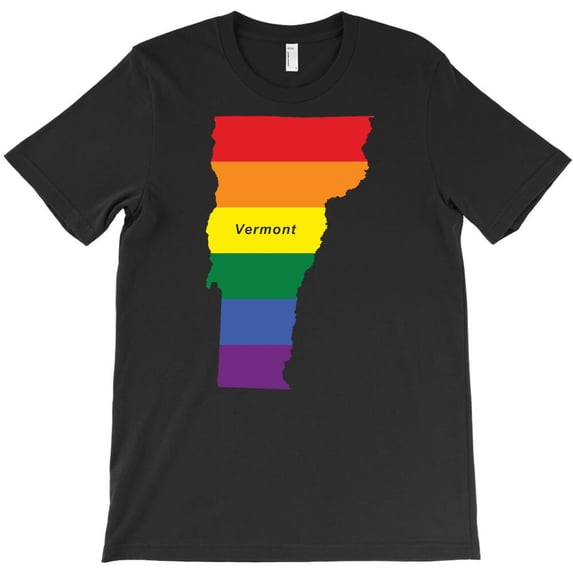 Vermont Rainbow Flag, State Pride Graphic Design For Vermont G19691 Unisex T-Shirt, Up to Size 5XL