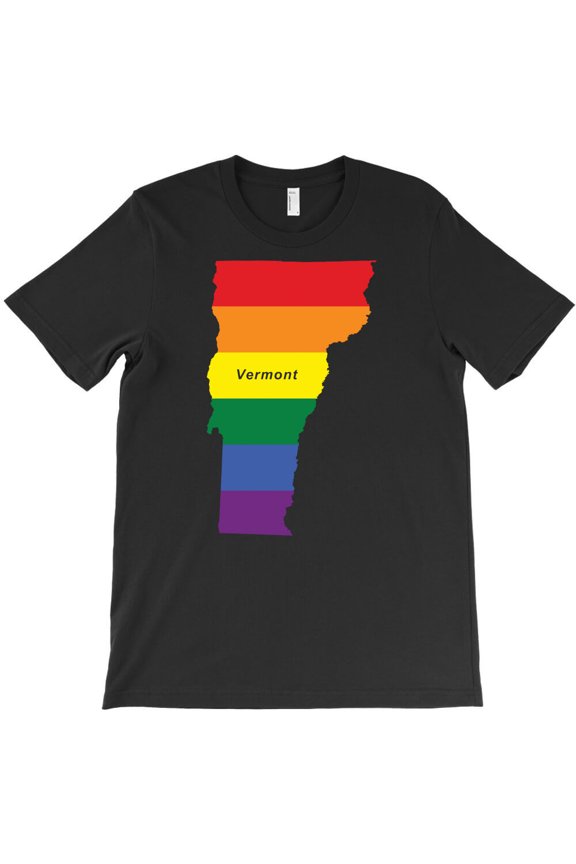 Vermont Rainbow Flag, State Pride Graphic Design For Vermont G19691 Unisex T-Shirt, Up to Size 5XL