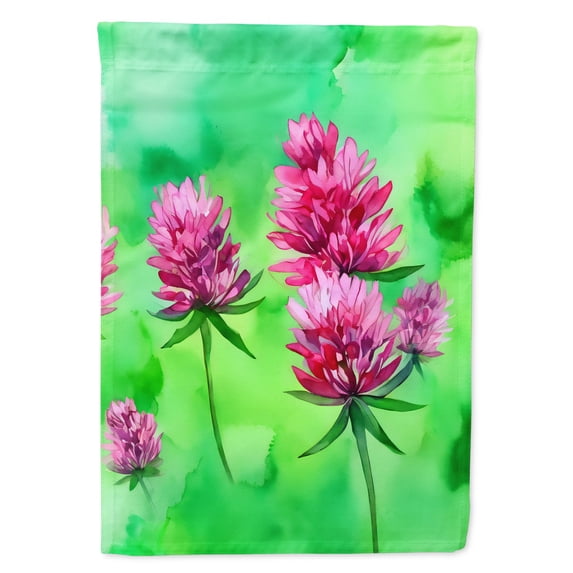 Vermont Red Clover in Watercolor House Flag 28 in x 40 in