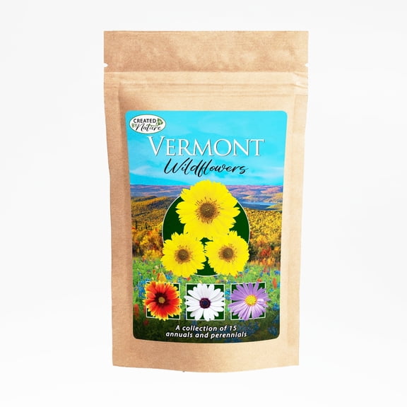 Created By Nature Vermont Wildflower State Mix, 15 Flower Varieties, 50,000 Seeds