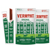 Vermont Smoke & Cure Original Beef and Pork Beef Sticks Individually Wrapped Protein Snacks 6Ct, 2Pk