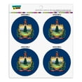 thumbnail image 1 of Vermont State Flag Refrigerator Fridge Locker Vinyl Circle Magnet Set, 1 of 3