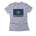 thumbnail image 1 of Vermont State Flag - Special Vintage Edition Women's Cotton Grey T-Shirt, 1 of 2