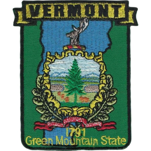 Vermont State Map Patch 3"