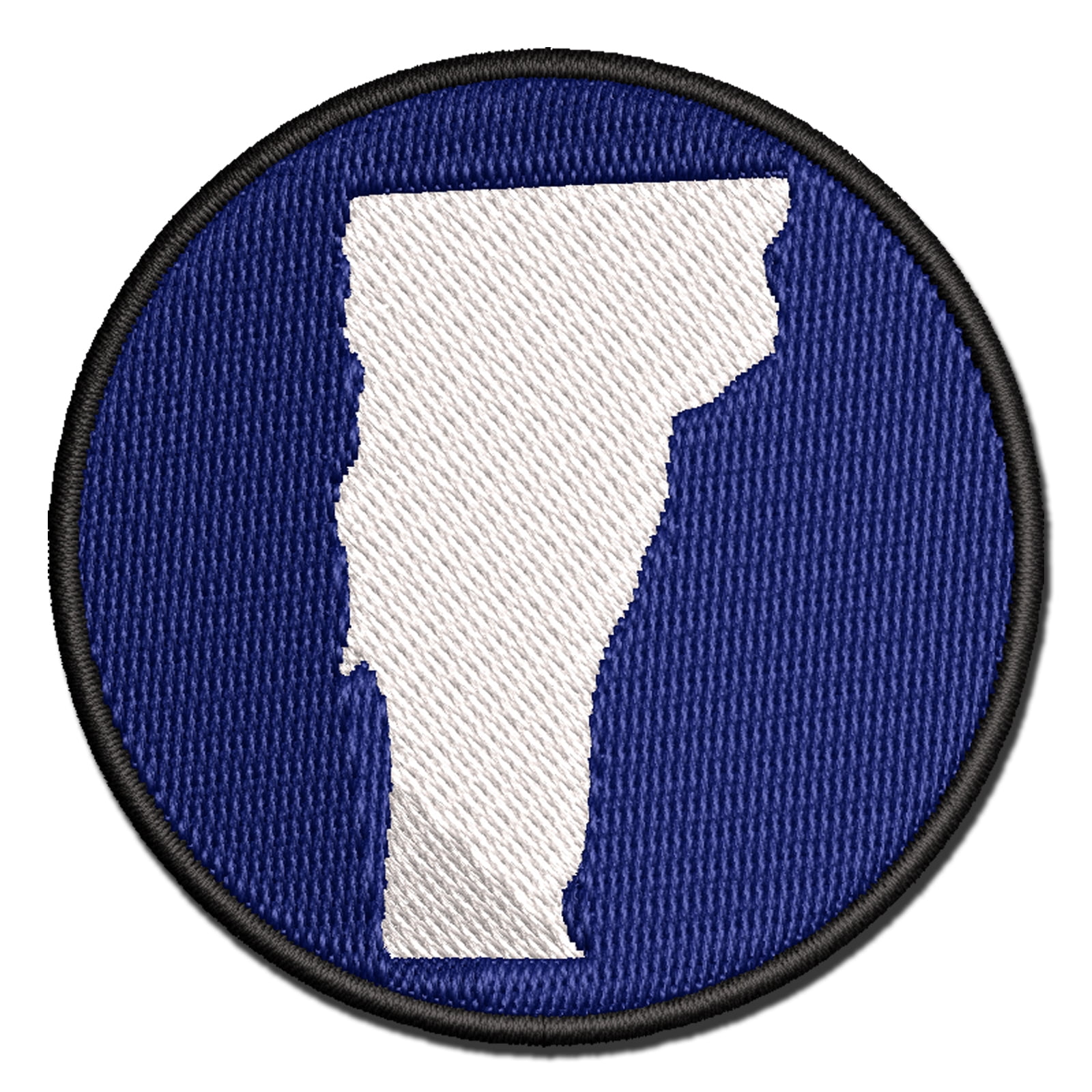 Vermont State Silhouette Applique Multi-Color Embroidered Iron-On Patch - 3.5 Inch Large