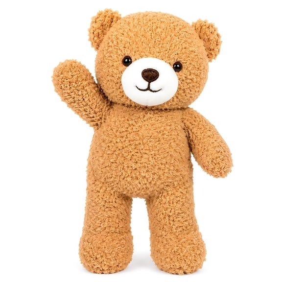 LunoMart 10 Inches Plush Teddy Bear Stuffed Animal, Soft Teddy Fleece Cuddly Toy, Cute Gift for Kids, Babies & Special Occasions,