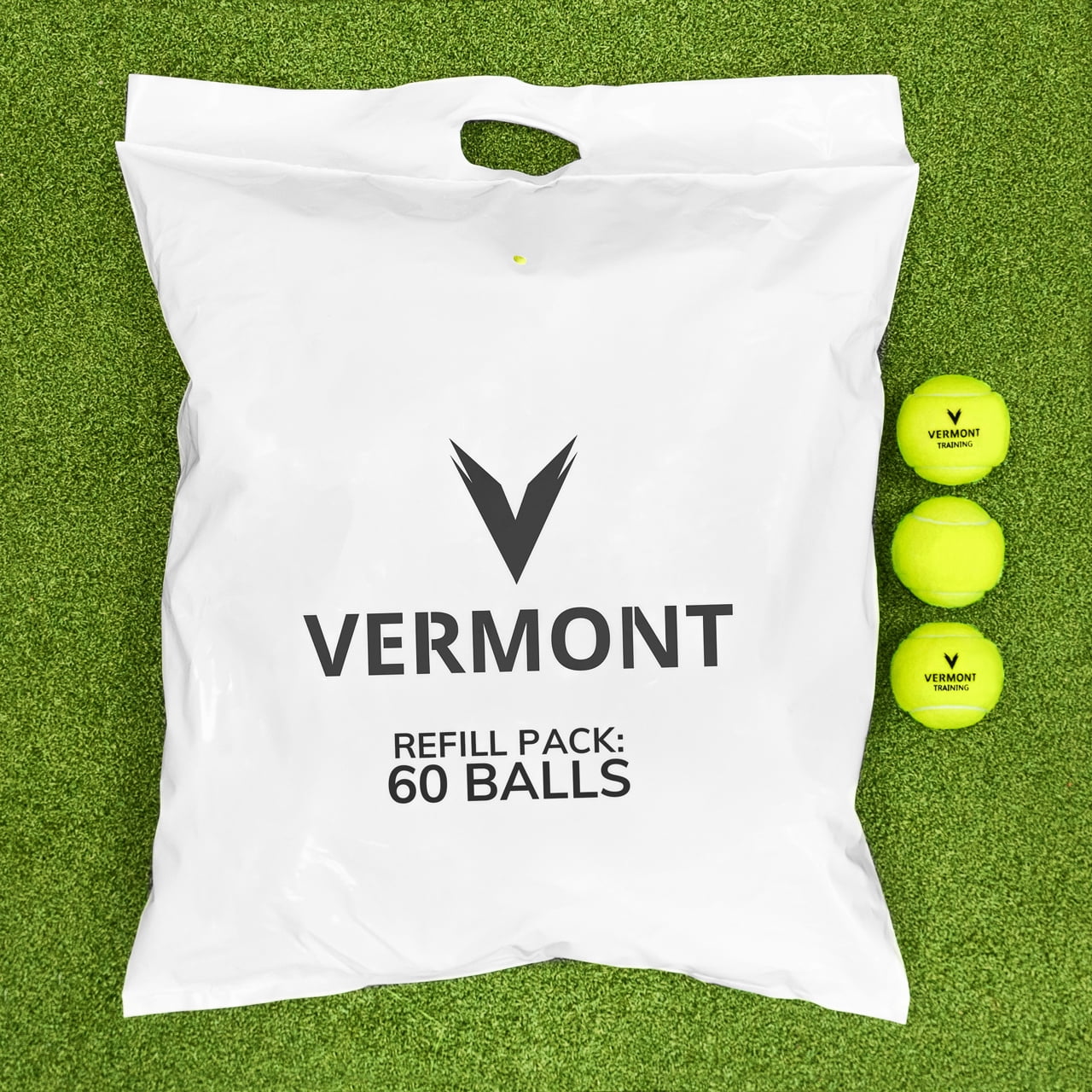 Vermont Training Tennis Balls [60 Balls] | Pressureless Tennis Balls – All Court Surfaces | Tennis Training Equipment