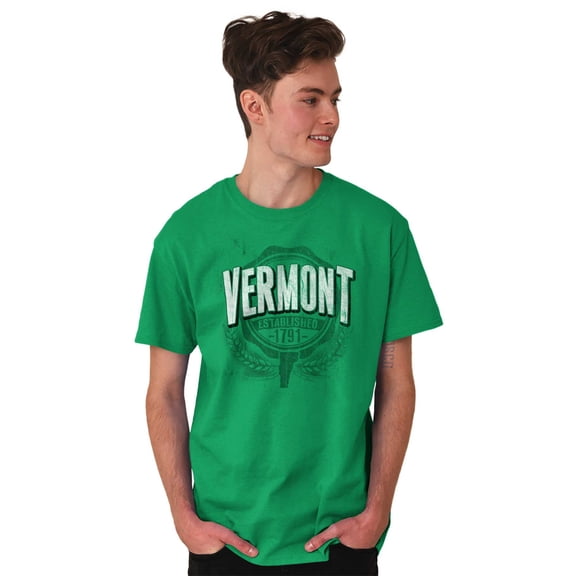 Vermont VT Student Campus Pride Seal Men's Graphic T Shirt Tees Brisco Brands M