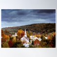 thumbnail image 1 of Vermont Village In Fall Poster Wall Art, Modern Wall Decor, 8x12 UNFRAMED, 1 of 2