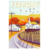Vermont  - Vintage Travel Poster (8x12Inches)