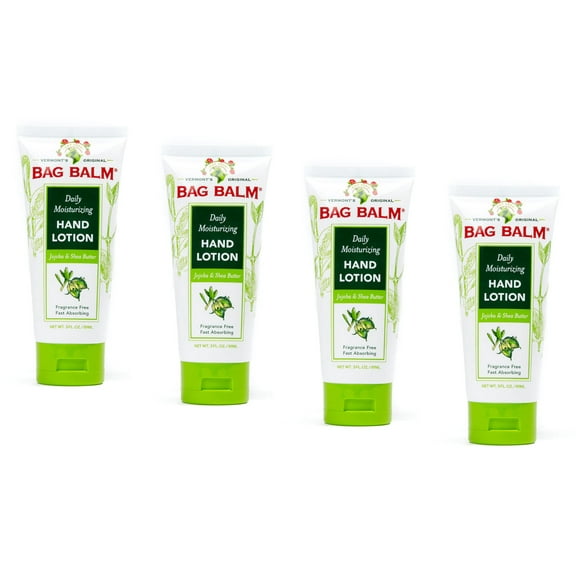 Vermont's Original Bag Balm Daily Moisturizing Hand Lotion, 3 Fl. Oz. - Pack of 4