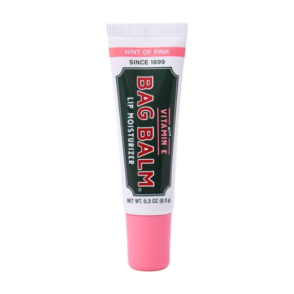 Vermont's Original Bag Balm Lip Moisturizer with Vitamin E, Hint of Pink, 0.3oz Tube