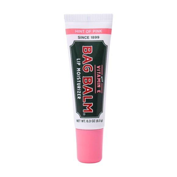Vermont's Original Bag Balm Lip Moisturizer with Vitamin E, Hint of Pink, 0.3oz Tube