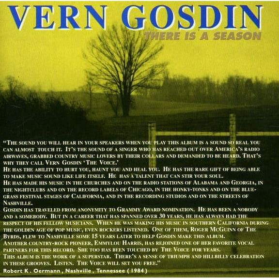 Vern Gosdin - There Is a Season - Music & Performance - CD